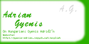 adrian gyenis business card